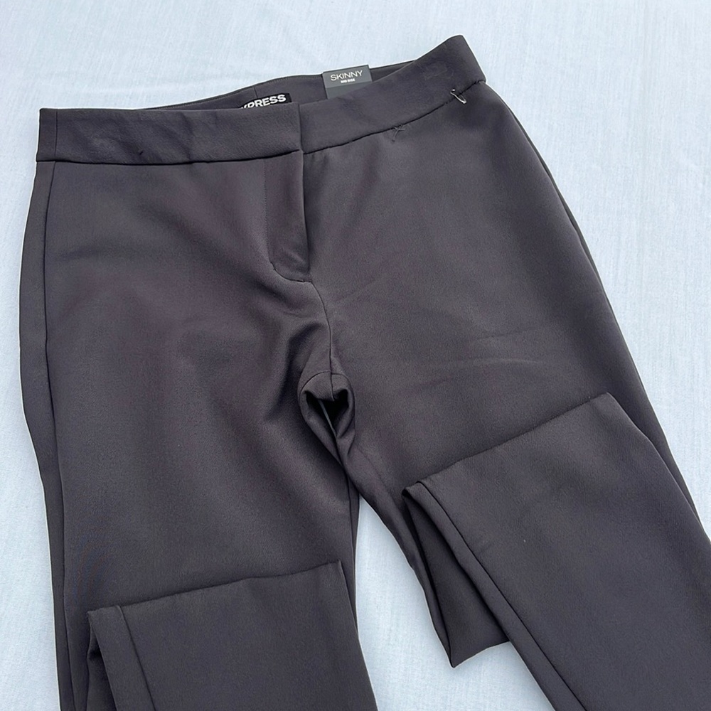 Express Mid-rise Charcoal Dress Pants
